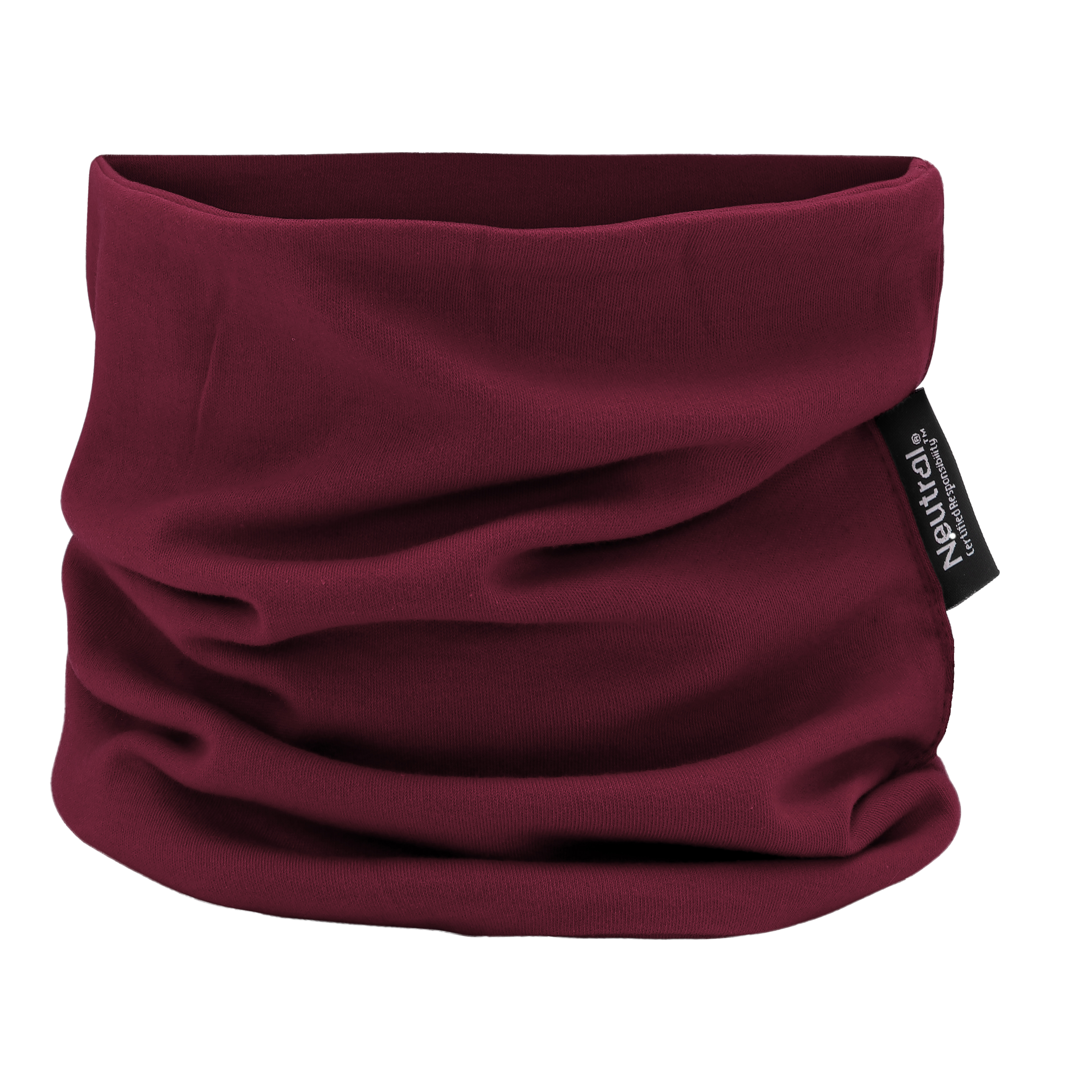 NEUTRAL Tube Scarft - Økologisk Fairtrade-Bordeaux Rød