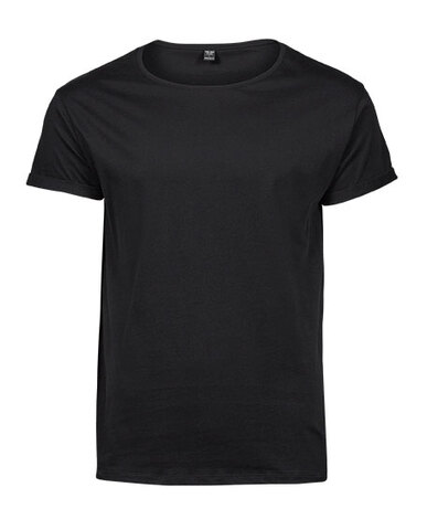 TEE JAYS Roll-up T-shirt - Økologisk, herre-Sort