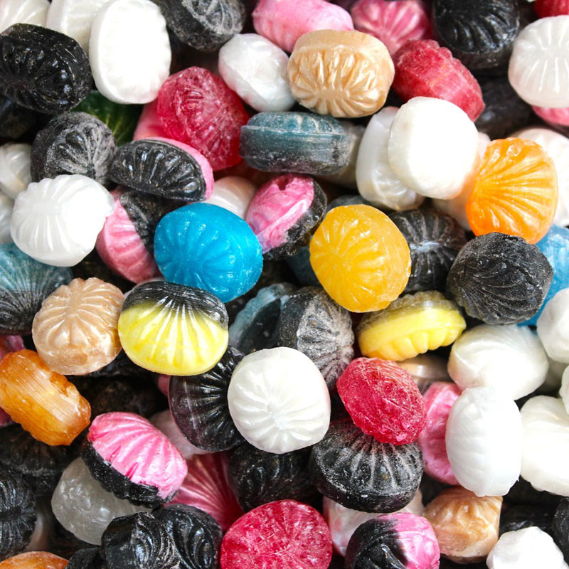 Julepose med 1/2 kg. logo bolcher-Blandede Bolsjer