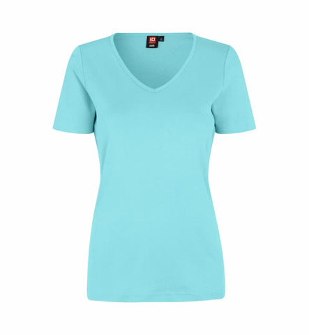 ID Interlock T-shirt Dame - V-hals - Mint