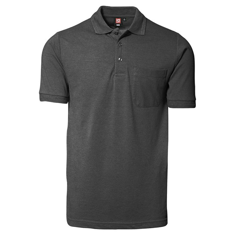 ID Klassisk Poloshirt - Lomme-Koks grå