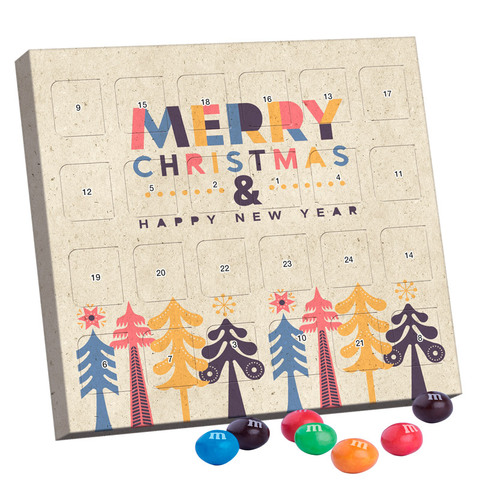 XS Julekalender med M&M - Certificeret karton - 