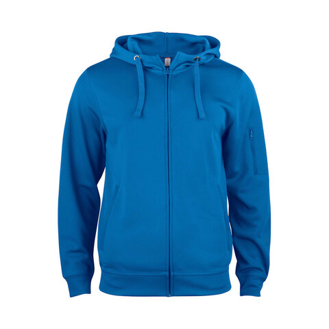 CLIQUE Basic Active Hoody Full Zip Herre - Spun Dyed-Blå
