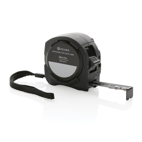 Gear X målebånd 5M, med 30M laser, sort-