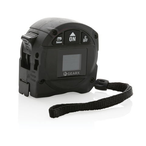 Gear X målebånd 5M, med 30M laser, sort-