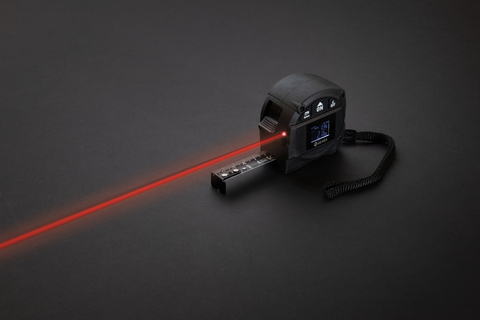 Gear X målebånd 5M, med 30M laser, sort-
