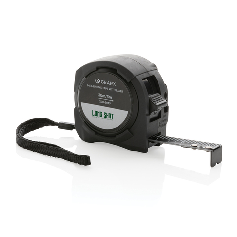 Gear X målebånd 5M, med 30M laser, sort-