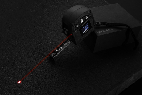 Gear X målebånd 5M, med 30M laser, sort-