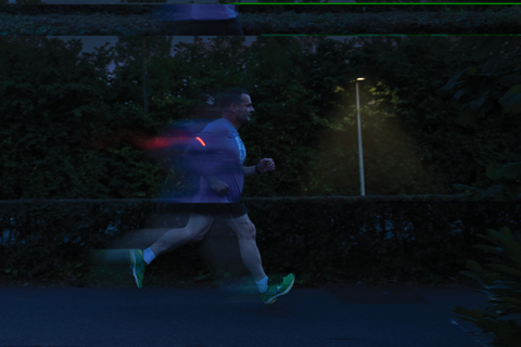 Lumi Sprint RCS rplastic LED genopladeligt løbelys-Grå