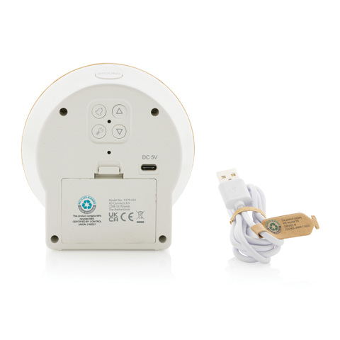 Utah RCS rplastic og FSC® bambus LCD skrivebords ur-Brun