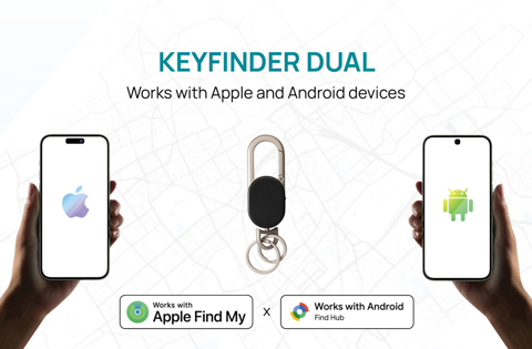 Keyfinder Dual nøglering med global sporing-Sort