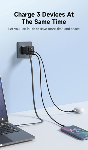 Urban Vitamin Mendocino 65W GaN oplader med udtrækkeligt kab-