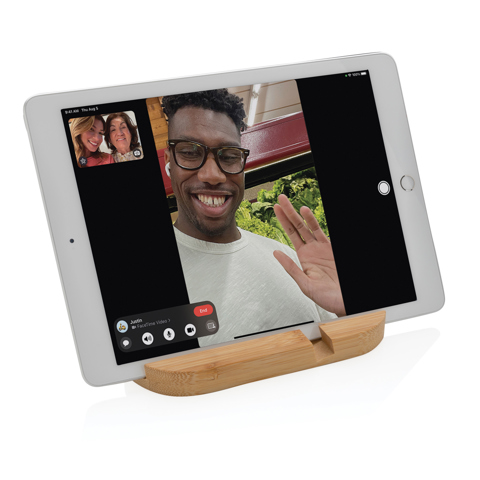 Bambus tablet & telefon holder