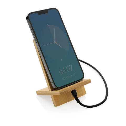 FSC® bambus telefonstativ i FSC® kraft æske-Brun