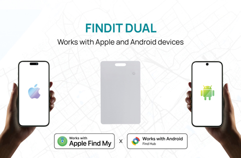 Findit Dual RCS rplastic ultratyndt sporingskort, genopladelig.-