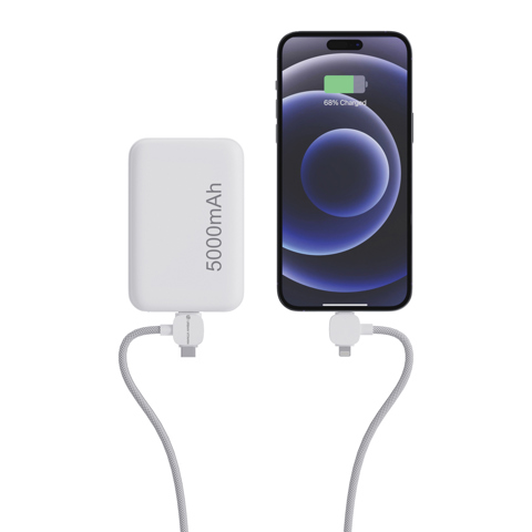 Urban Vitamin Stockton 65WRCS genanvendt TPE/PET magnetkabel-Hvid