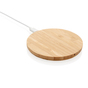 FSC®certificeret 5W trådløs bambus oplader, rund - Brun