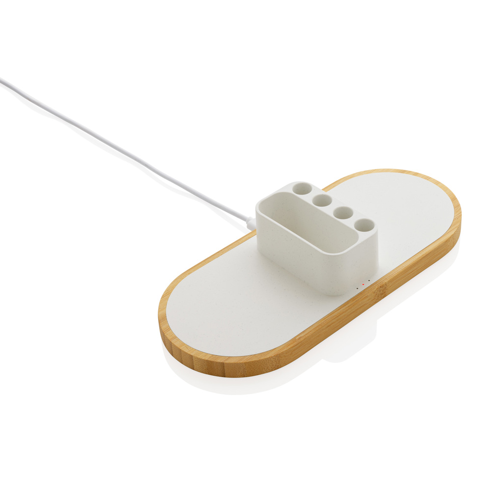 Ontario 10W dual trådløs oplader i RCS rplastic-Hvid