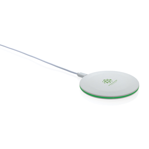 15W trådløs hurtigoplader i RCS genanvendt plast-Hvid