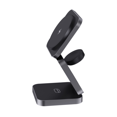 Terra RCS genanvendt aluminium foldbar 3 i 1 15W oplader-