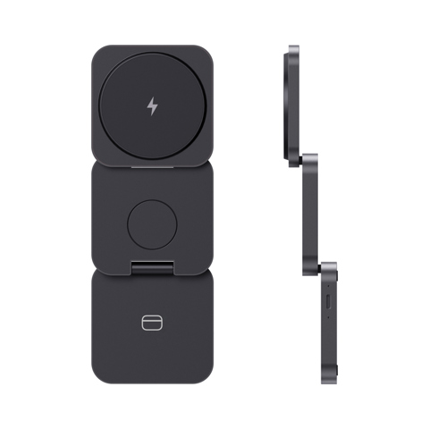 Terra RCS genanvendt aluminium foldbar 3 i 1 15W oplader-