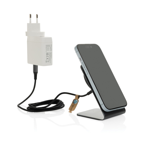 Terra aluminium 15W magnetisk trådløs telefonholder-