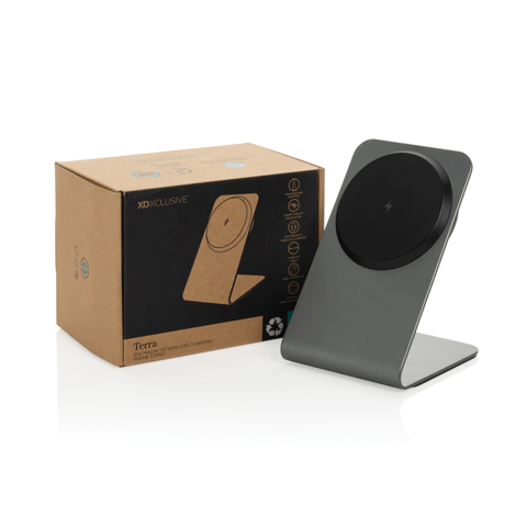 Terra aluminium 15W magnetisk trådløs telefonholder-