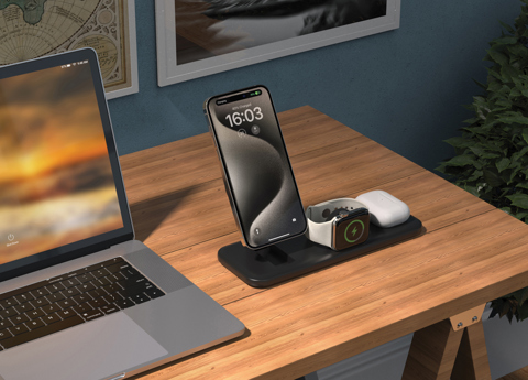 Urban Vitamin Torrance RCS  3 i 1 magnetisk 15W oplader-