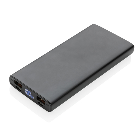 Aluminium PD powerbank 18W 10.000 mAh-Sort