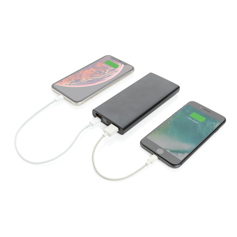 Aluminium PD powerbank 18W 10.000 mAh-Sort