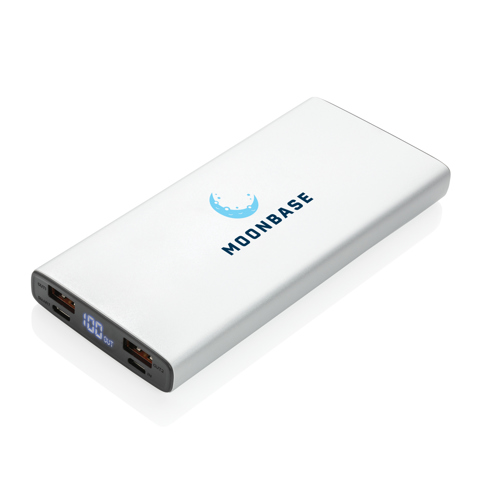 Aluminium PD powerbank 18W 10.000 mAh-Sølv