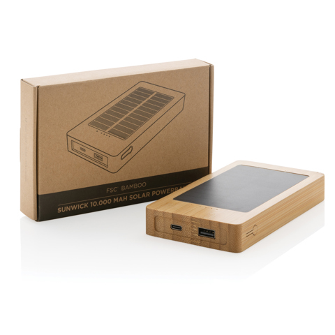 Sunwick 10.000 mAh bambus solar Powerbank-