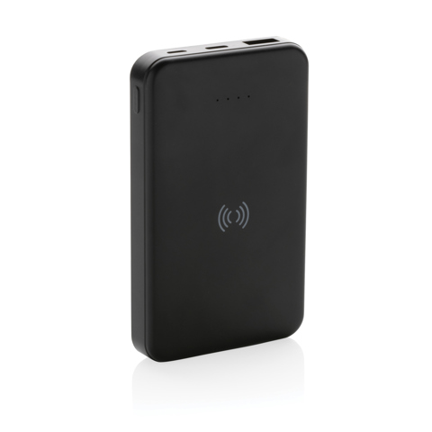 RCS genanvendt plastik wireless powerbank 5.000 mAh 5W-Sort