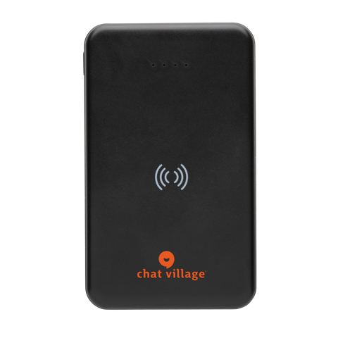 RCS genanvendt plastik wireless powerbank 5.000 mAh 5W-Sort