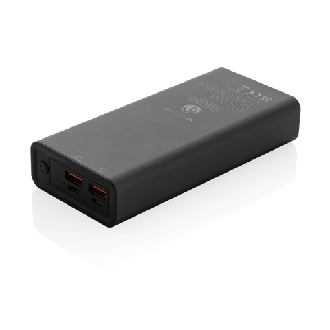 Terra 20W/20.000 mAh powerbank, RCS genanvendt aluminium-Grå