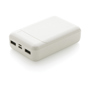 10.000 mAh powerbank i RCS standard genavendt plast - Hvid