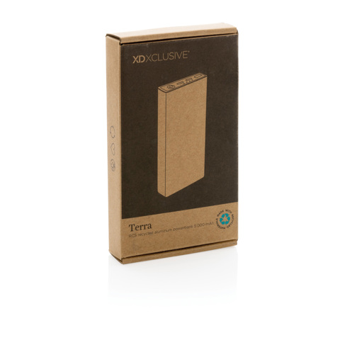 Terra RCS powerbank i genbrugsaluminium 5.000 mAh-