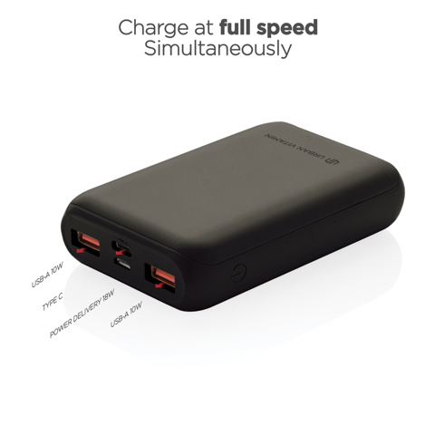 Urban Vitamin Alameda 10.000 mAh 18W PD powerbank-Sort