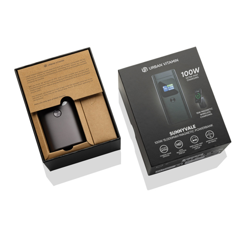 Urban Vitamin Sunnyvale 100W 15.000 mAh magnetisk powerbank-