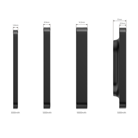 Urban Vitamin Richmond RCS plast/alu 5.000 mAh powerbank-Sort