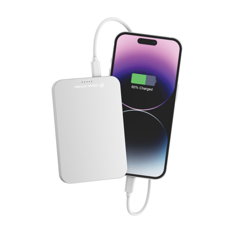 Urban Vitamin Richmond RCS plast/alu 5.000 mAh powerbank-Hvid