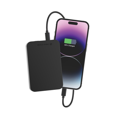 Compton RCS genbrugsplast/aluminium 10.000 mAh powerbank-Sort