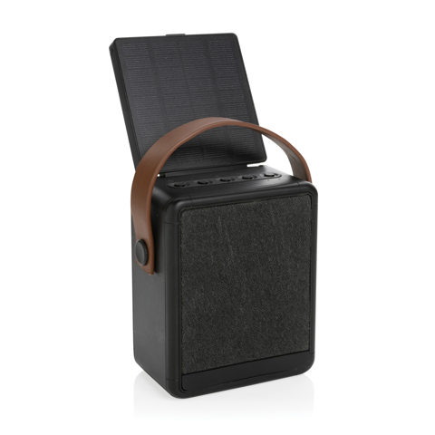 Skywave 12W Solar højttaler i RCS genanvendt plast, sort-