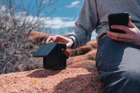 Skywave 12W Solar højttaler i RCS genanvendt plast, sort-