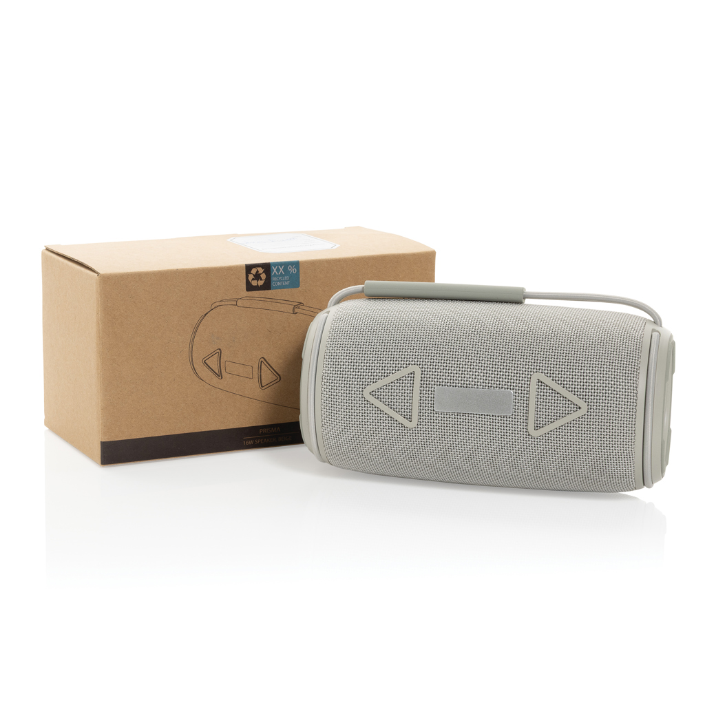 Prisma 16W højttaler i RCS genanvendt plast IPX 4 vandtæt-Grå