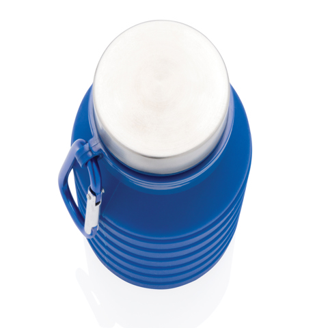 Leakproof sammenfoldelig silicone flaske med låg, sort