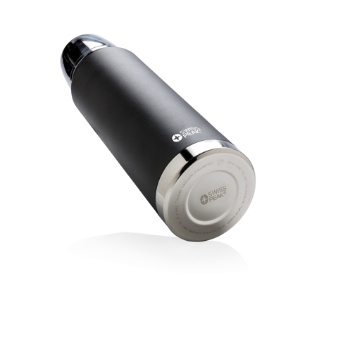 Swiss Peak Elite 1L kobber vakuum flaske-Sort