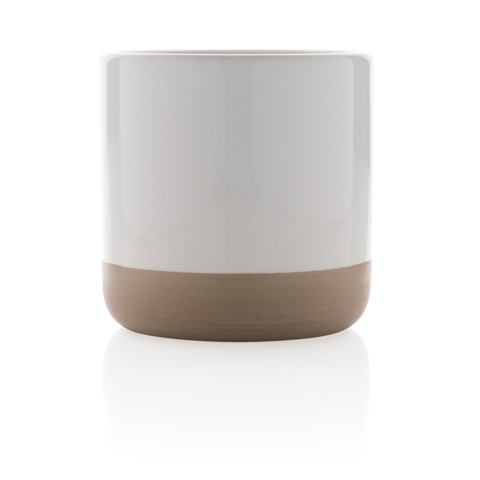 Glaseret keramisk krus-Hvid