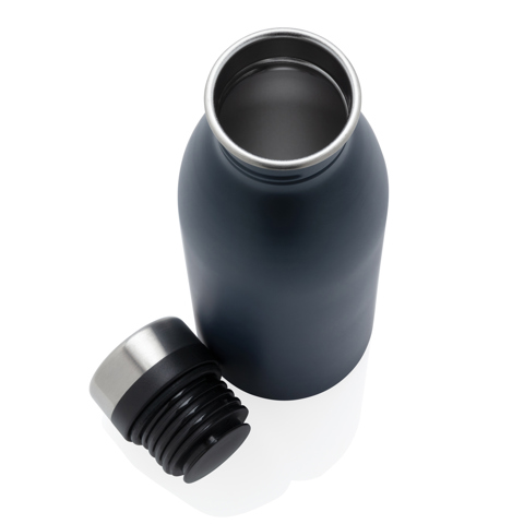 Deluxe rustfrit stål vandflaske i RCS Genanvendt-Marineblå