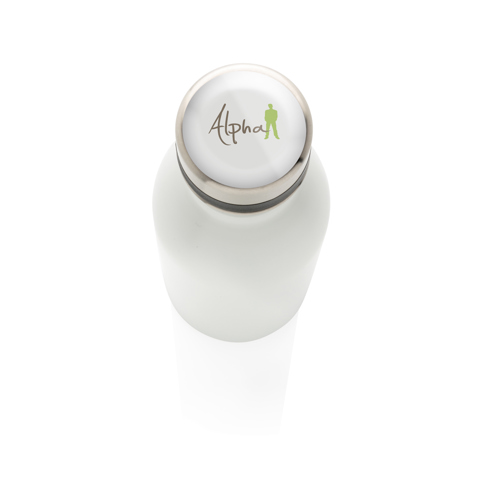 Deluxe rustfrit stål vandflaske i RCS Genanvendt-Hvid